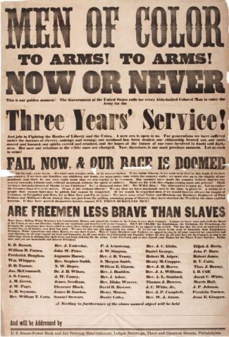 Men of Color to Arms Recruiting Poster